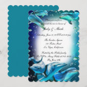 Hochzeitsprobe-Dinner im Delfin-Strand-Thema Einladung (Vorne/Hinten)