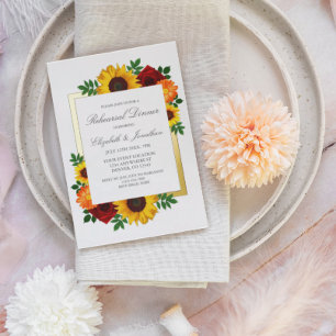 Hochzeitsprobe-Dinner im Zeichen von Sonnenunterga Folieneinladung