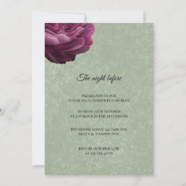 Hochzeitsprobedinner-Einladung Sage Grün Einladung