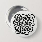 Hochzeitsprobeessen Bruder der Braut Button (Vorne & Hinten)