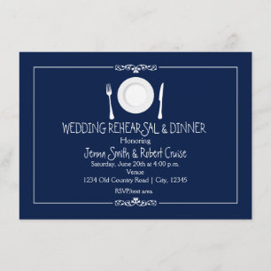 Hochzeitsproben-Abendessen-Einladungen -JEDER FARB Einladung