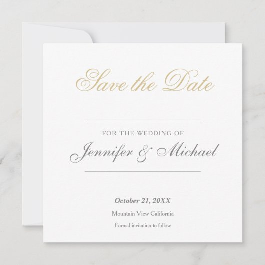 Hochzeitsprofi Minimalist Einladung (Vorderseite)