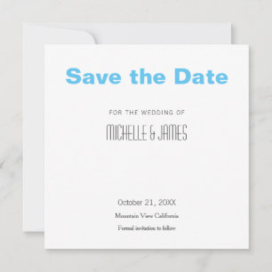 Hochzeitsprofi Minimalist Modern Himmelblau Save The Date