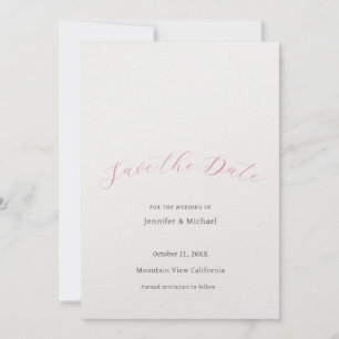 Hochzeitsprofi Minimalist Plain Modern Perle Save The Date