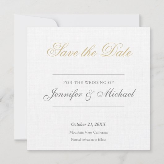 Hochzeitsprofi Minimalist Save The Date (Vorderseite)