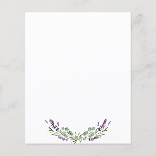 Hochzeitsprogramm (Rückseite)