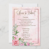 Hochzeitsprogramm (Vorderseite)