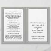 Hochzeitsprogramm (Vorderseite)