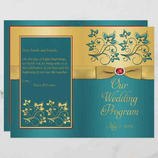 Hochzeitsprogramm (Vorne/Hinten)