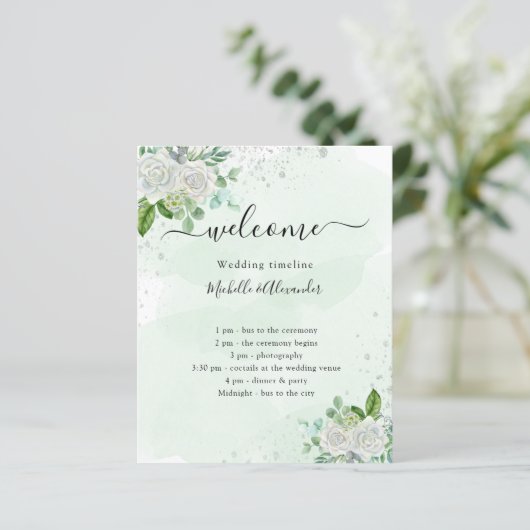 Hochzeitsprogramm (Stehend Vorderseite)