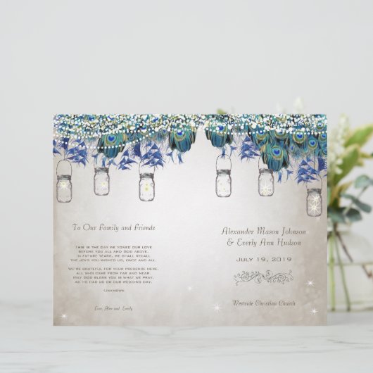 Hochzeitsprogramm (Stehend Vorderseite)