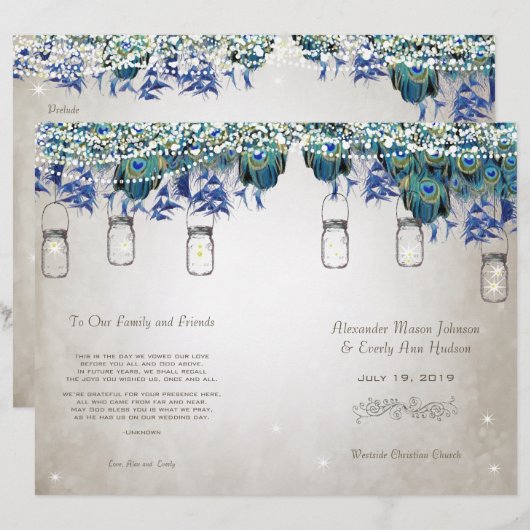 Hochzeitsprogramm (Vorne/Hinten)