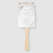 Hochzeitsprogramm | Alabaster Watercolor Peonings Fächer (Vorderseite)