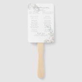 Hochzeitsprogramm | Alabaster Watercolor Peonings Fächer (Rückseite)