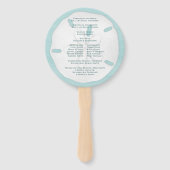 Hochzeitsprogramm am Strand Elegantes Ziel Fächer (Rückseite)