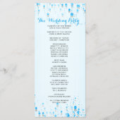 Hochzeitsprogramm | Aqua Blue Confetti Programm (Rückseite)
