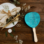 Hochzeitsprogramm Aqua Türkis & Aquamarine Wasserf Fächer