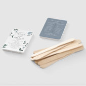 Hochzeitsprogramm | Aquarellfarben, blau, floralbl Fächer (Non-assembled)