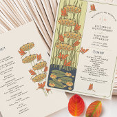 Hochzeitsprogramm Art Nouveau Dragonflies Einladung