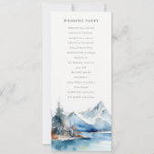 Hochzeitsprogramm Bergsee-Winter Einladung (Rückseite)