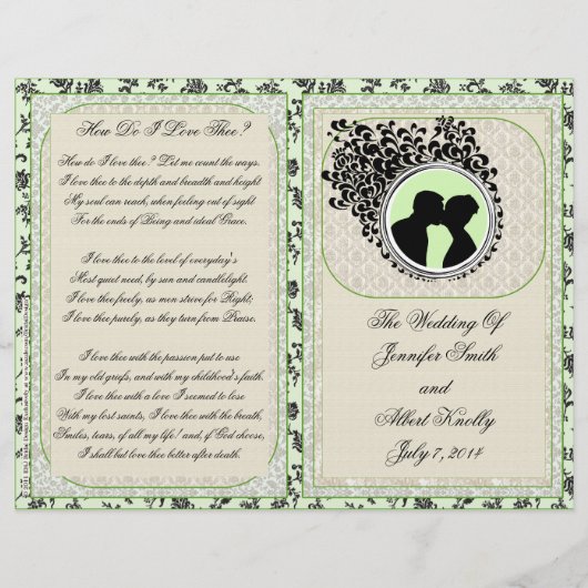 Hochzeitsprogramm (Bifold Design) (Vorderseite)