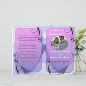 Hochzeitsprogramm (Bifold Design) (Stehend Vorderseite)