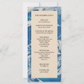 Hochzeitsprogramm "Blue Marble Modern Coastal" (Rückseite)