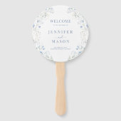 Hochzeitsprogramm "Blue Meadow Wild Blume Wreath" Fächer (Vorderseite)