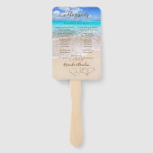Hochzeitsprogramm "Blue Ocean Waves Tropical Beach Fächer (Rückseite)