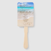 Hochzeitsprogramm "Blue Ocean Waves Tropical Beach Fächer (Vorderseite)