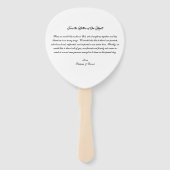 Hochzeitsprogramm | Blue Orchid Fächer (Rückseite)