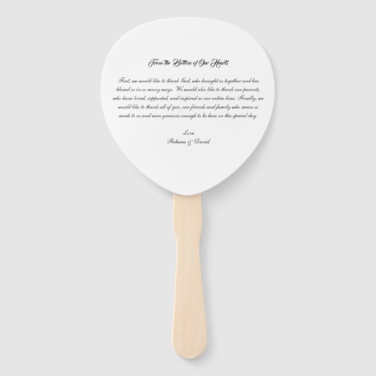 Hochzeitsprogramm | Blue Orchid Fächer (Rückseite)