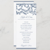 Hochzeitsprogramm blüh Tall Elegant | Dusty Blue Programm (Vorne/Hinten)