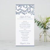 Hochzeitsprogramm blüh Tall Elegant | Dusty Blue Programm (Stehend Vorderseite)
