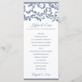 Hochzeitsprogramm blüh Tall Elegant | Dusty Blue Programm (Vorderseite)