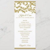 Hochzeitsprogramm blüh Tall Elegant | Gold Programm (Vorderseite)