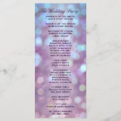 Hochzeitsprogramm Bokeh Highlights Programm (Rückseite)