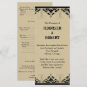 Hochzeitsprogramm Camelot Gold mit schwarzen Schri Programm (Vorne/Hinten)