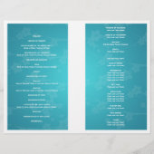Hochzeitsprogramm Cherry Blossom Blue (Rückseite)