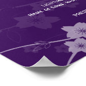 Hochzeitsprogramm Cherry Blossom Lila Poster (Ecke)