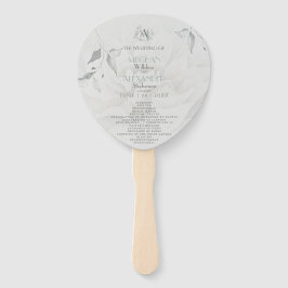 Hochzeitsprogramm | Chic Boho Watercolor Dahlia Fächer