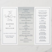 Hochzeitsprogramm "Coastal Tri-Fold" (Vorderseite)