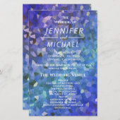Hochzeitsprogramm | Crystal Blue Lavender (Vorne/Hinten)