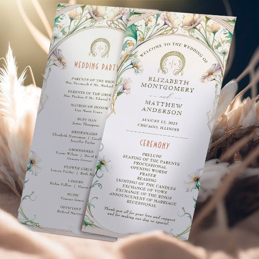 Hochzeitsprogramm Daisy Art Nouveau von Mucha Programm