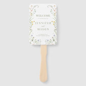 Hochzeitsprogramm "Delicate Meadow Wildblume Wreat Fächer (Vorderseite)