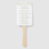 Hochzeitsprogramm "Delicate Meadow Wildblume Wreat Fächer (Rückseite)