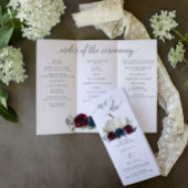 Hochzeitsprogramm der Burgundy Navy