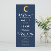 Hochzeitsprogramm der Crescent Moon Starry Night N (Stehend Vorderseite)