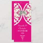 Hochzeitsprogramm der Kirche in Rosa und Weiß Programm (Vorne/Hinten)