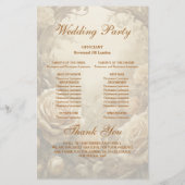 Hochzeitsprogramm der Lovely Rose (Rückseite)